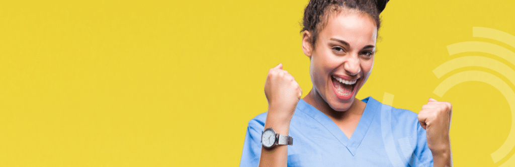 excited nurse