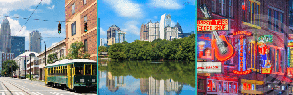 Atlanta, Nashville, & Charlotte